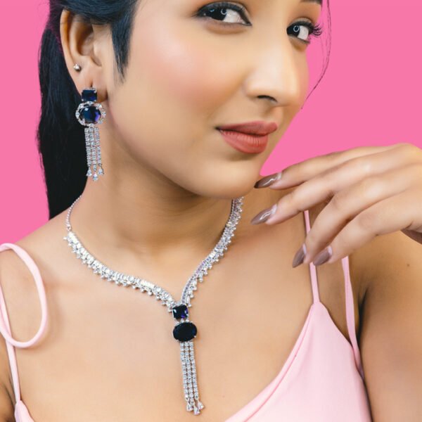 Rose gold necklace with CZ