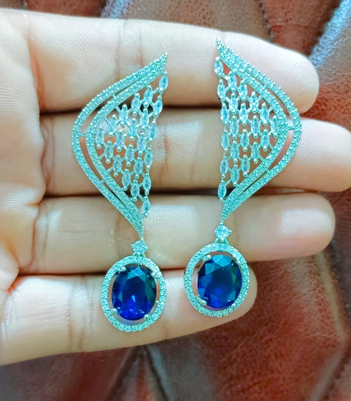 Gunmetal grey stud earrings manufacturer