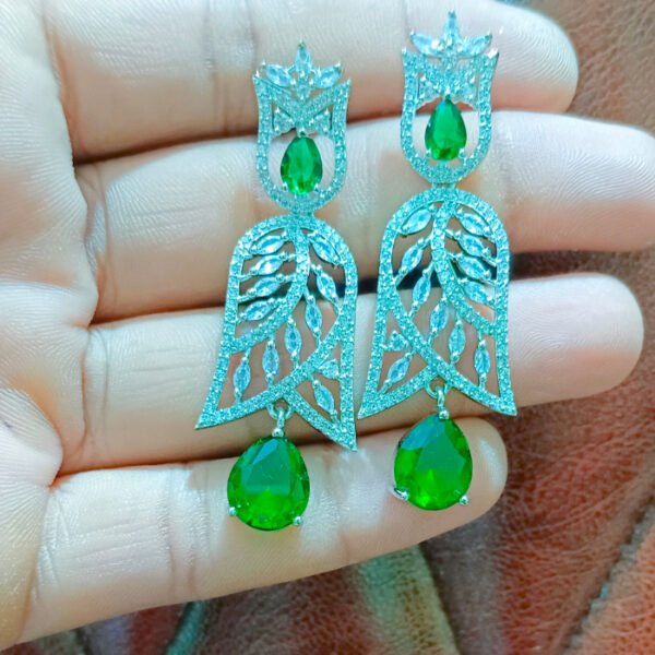 Brown crystal earrings wholesale India