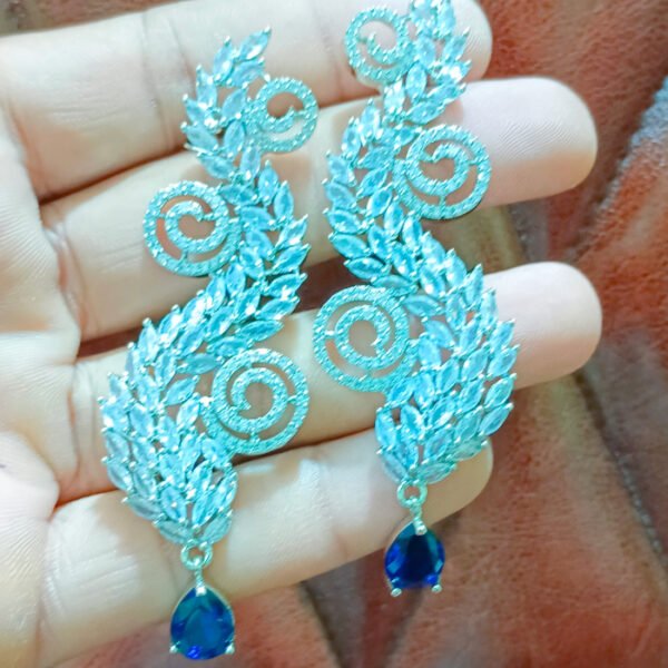 White CZ stud earrings wholesale exporter India