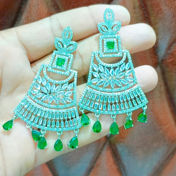 : Rose gold American diamond earrings wholesale