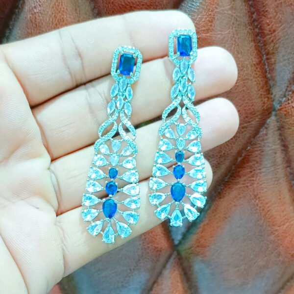 Champagne CZ stud earrings bulk supplier