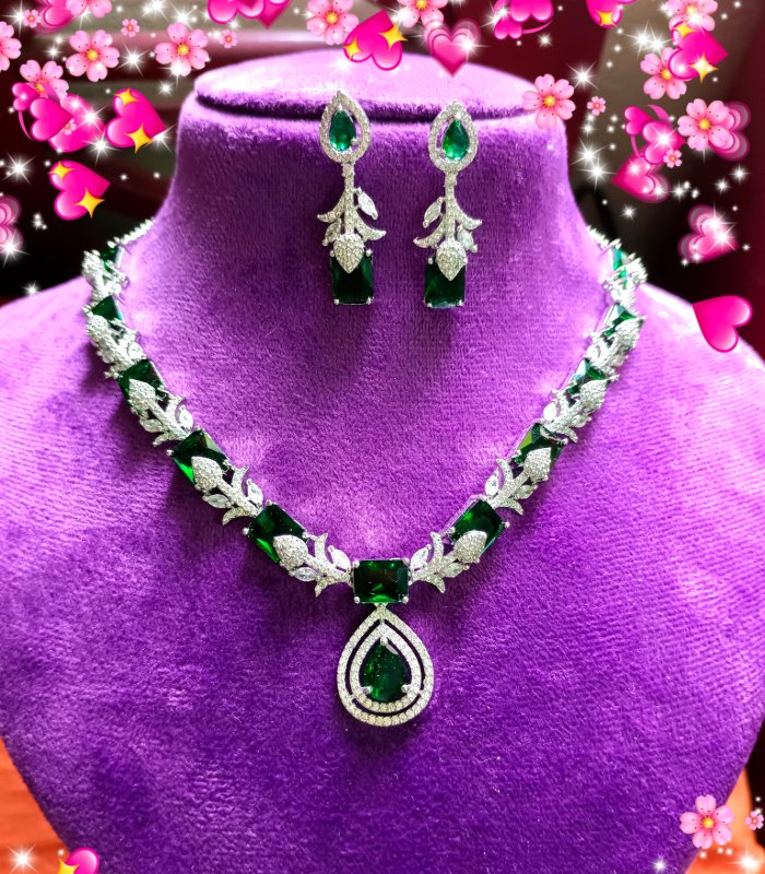 IMG_20250713_104256 Silver plated American Diamond necklace set – bulk jewelry supplier