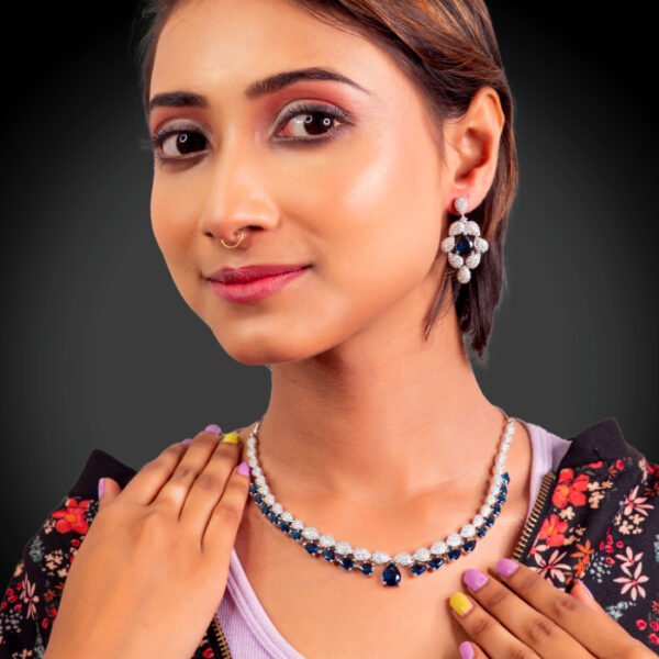 CZ bridal necklace set – gold plated wholesale jewelry for export