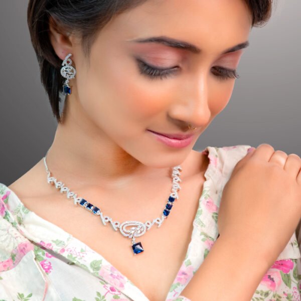 High-Quality CZ American Diamond Necklace | Wholesale Wedding Jewelry Collection