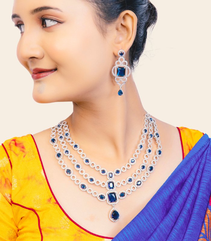 Sapphire blue artificial jewelry global export