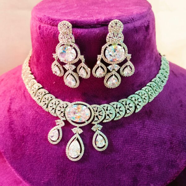 Crystal Bridal Statement Necklace – CZ Jewellery Manufacturer & Bulk Dealer for International Buyers