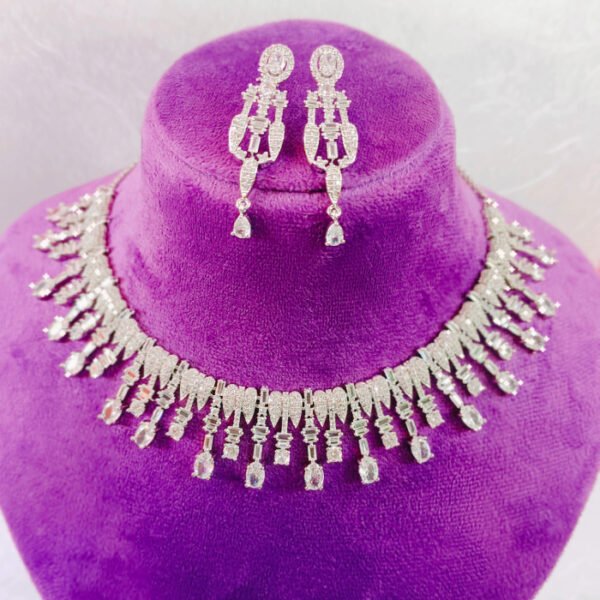 White artificial necklace set bulk jewelry supplier