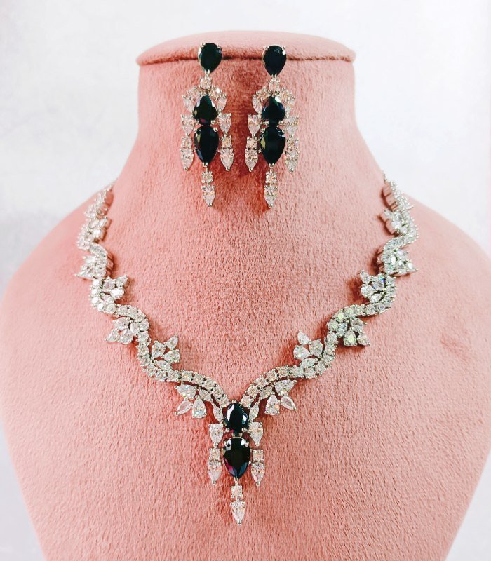 Blue stone artificial necklace exporter India