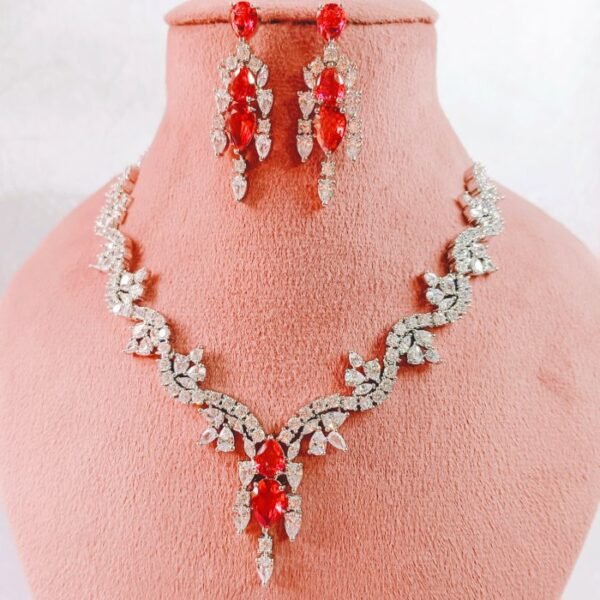 Indian ruby stone necklace exporter